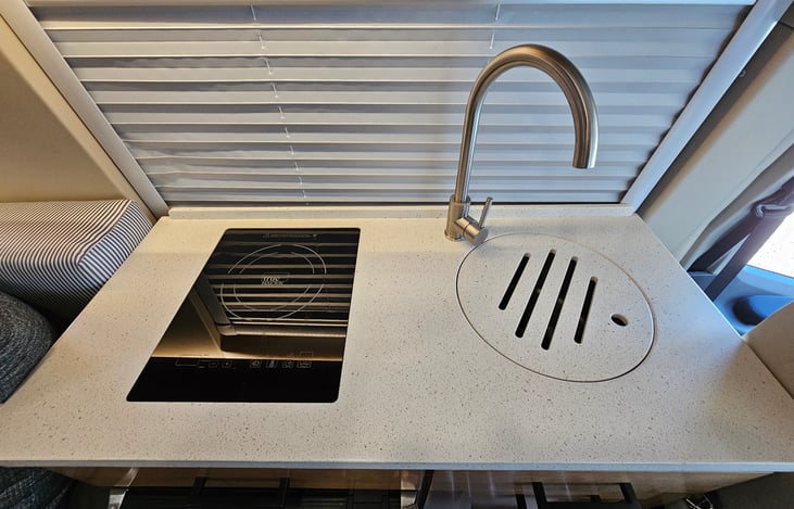 Sink and Induction Burner