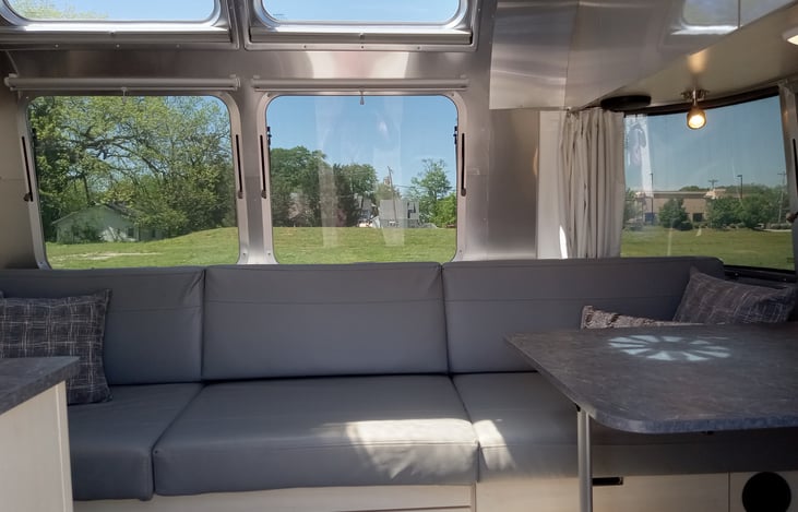 Couch folds out wider to make large bed.