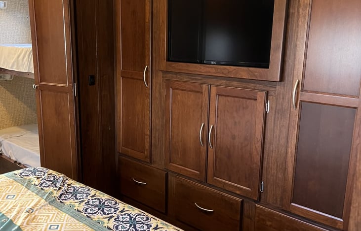 Lots of storage in master bedroom (also a door for privacy)