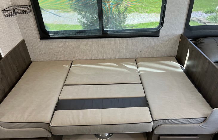 Dining room table in sleeper position.