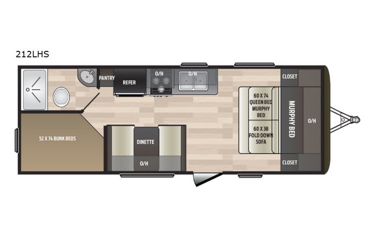 Representative floor plan provided by a trusted RVshare partner.