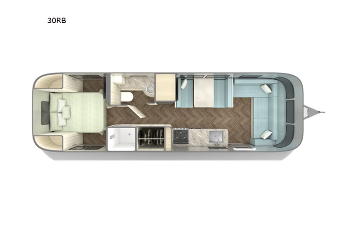 Representative floor plan provided by a trusted RVshare partner.