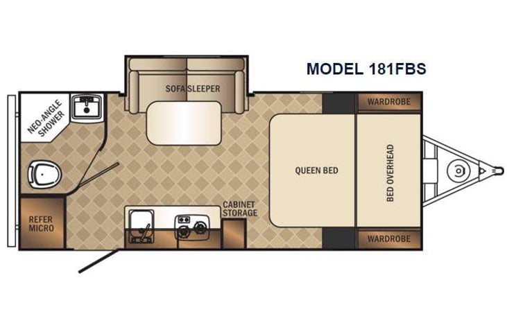 Representative floor plan provided by a trusted RVshare partner.