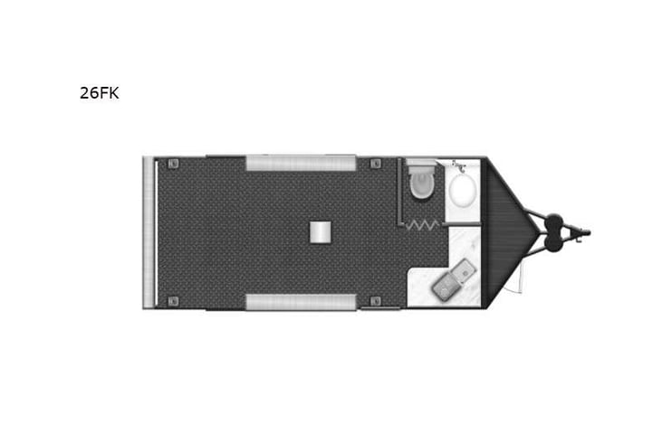 Representative floor plan provided by a trusted RVshare partner.