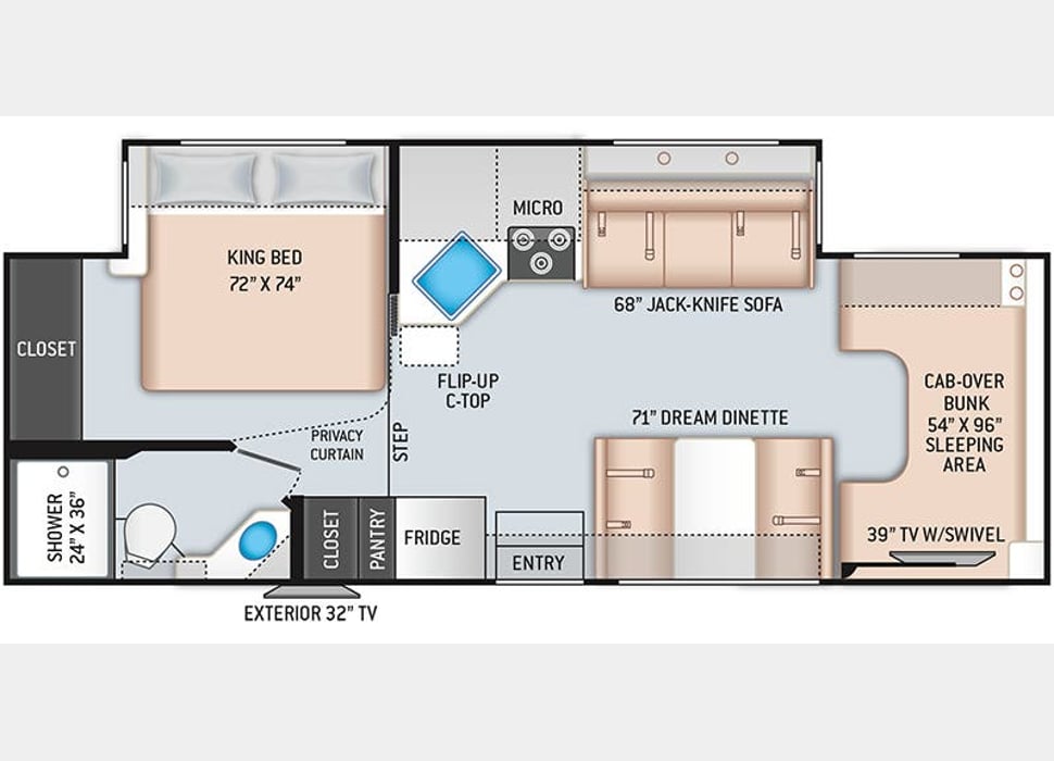 Class C Motor Home rentals in Grawn