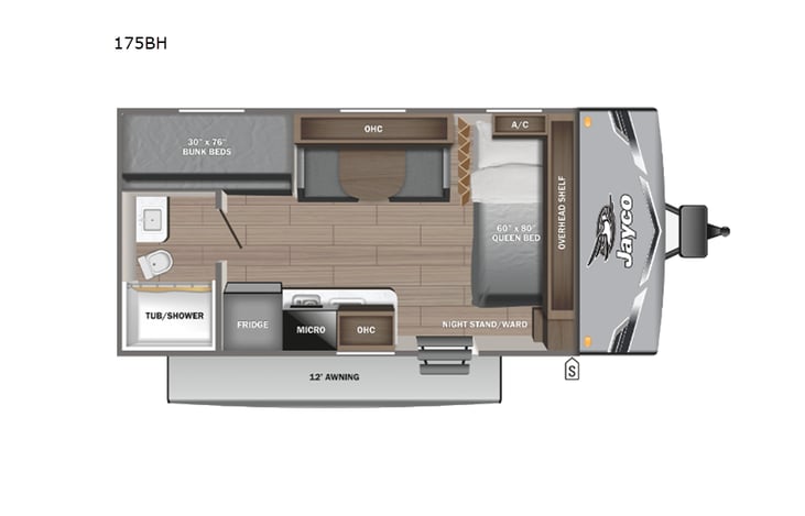 Representative floor plan provided by a trusted RVshare partner.