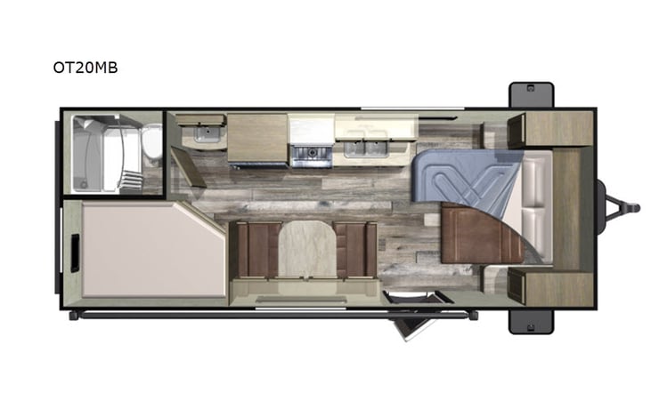 Representative floor plan provided by a trusted RVshare partner.