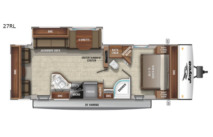 Representative floor plan provided by a trusted RVshare partner.