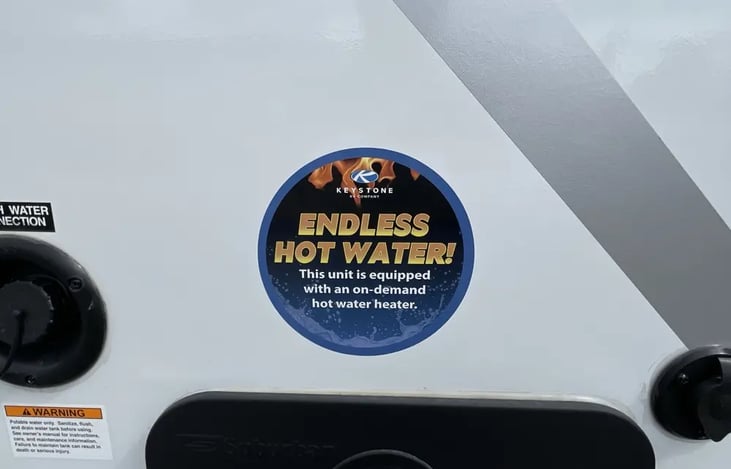 Endless water!  It does use LP to heat