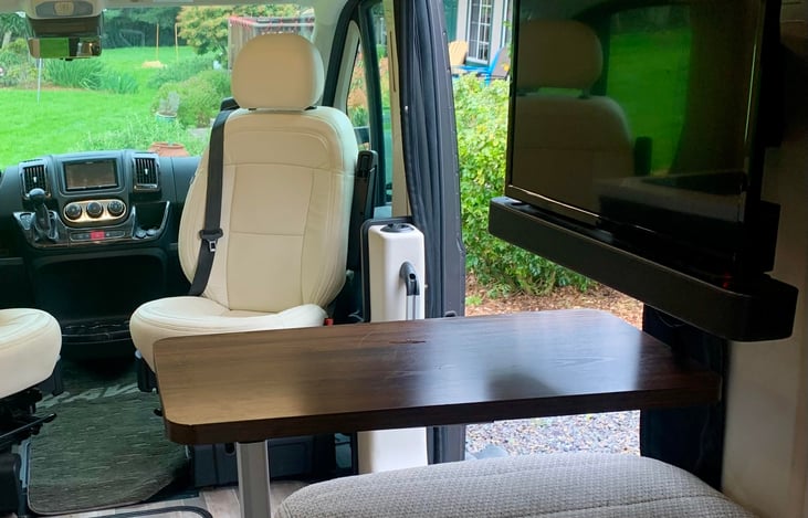 television, adjustable table