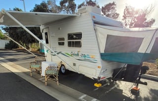 Cabana in the Oasis- Hybrid Tent Travel Trailer