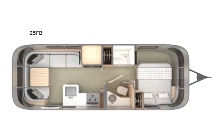 Representative floor plan provided by a trusted RVshare partner.