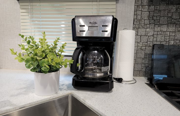 Coffee Pot provided dont forget the coffee