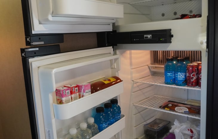 A spacious refrigerator perfect for your camping trip