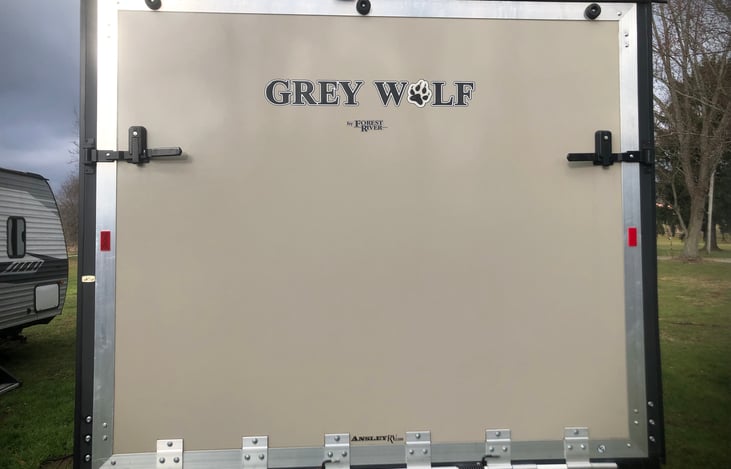 Back of trailer (loading ramp and deck/porch)