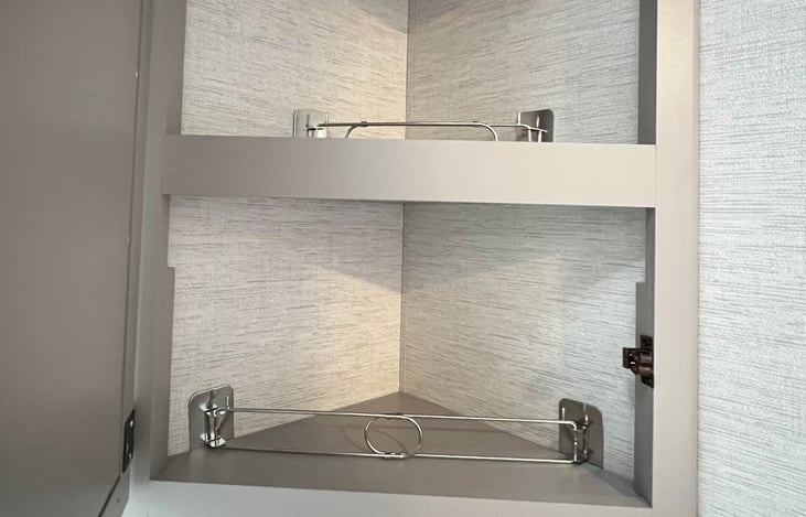 Storage above bathroom sink