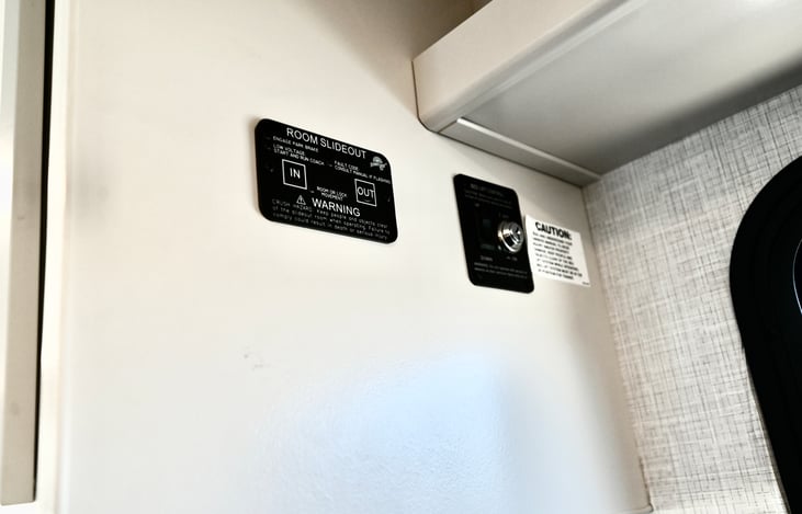 Slide Out Controls (Kitchen Side) and Cab Over Bed Controls