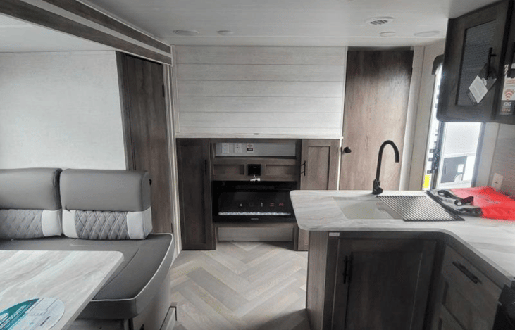 Fireplace and dining