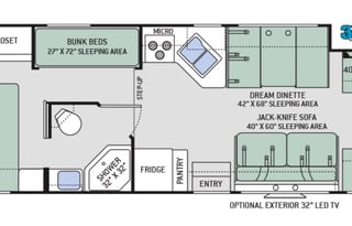 2018 Chateau 31E Bunkhouse 5 TV's