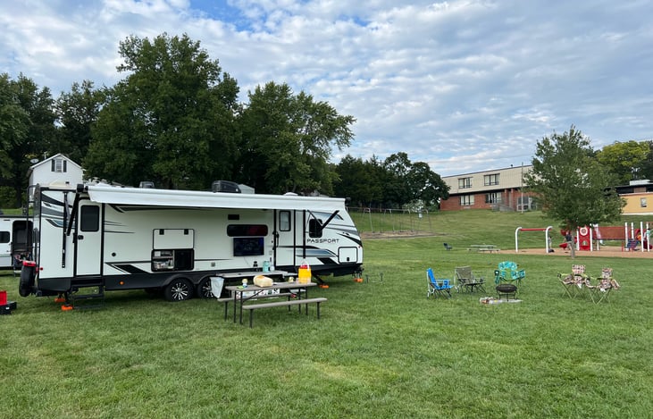Yearly Family night at the kids school, only a few of us had a camper set up, everyone else had tents.