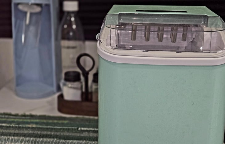 Counter top ice maker and Soda Streamer. The fridge does not have large freezer area so will plug in pre arrival in case you needed more ice than the treys provide.