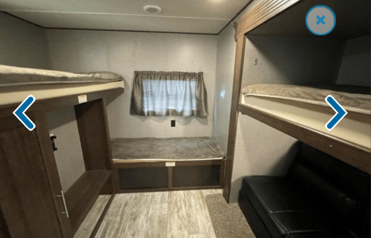 Bunkhouse- 1 full bed 1 twin 1 infant or small bed. Couch also converts into bed and has a trundle bed pull out underneath.