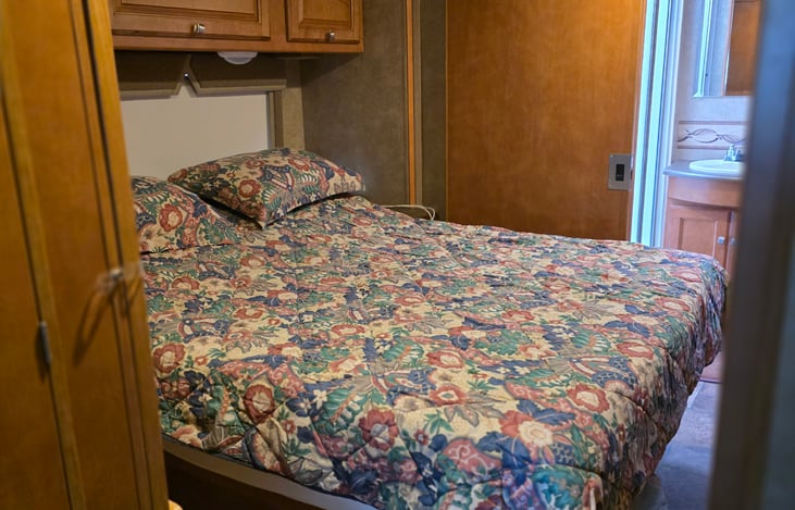 Private queen sized bedroom with ensuite bathroom.