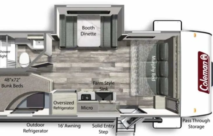 Floorplan of the camper