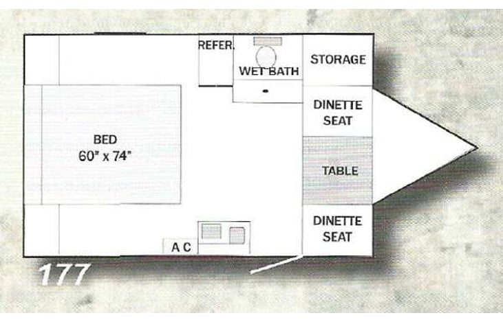 Representative floor plan provided by a trusted RVshare partner.