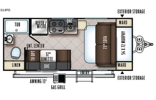 Forest River RV Rockwood Geo Pro 19FD SUV Towable