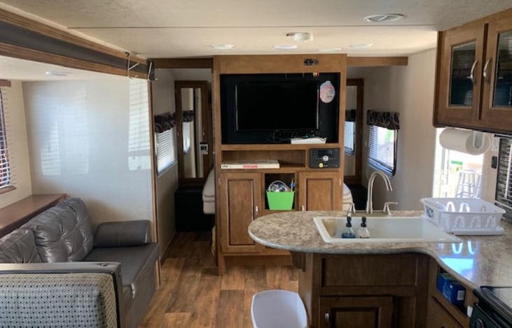 Plenty of room for your family.  Comes with bunk beds for the kiddos.