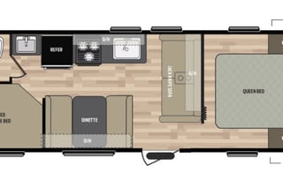 Cozy, lightweight 9 person travel trailer