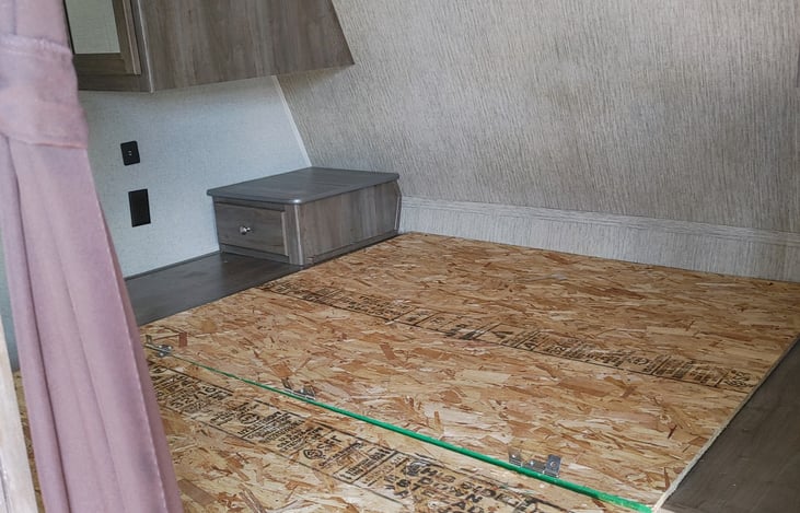 There is a queen memory foam mattress included