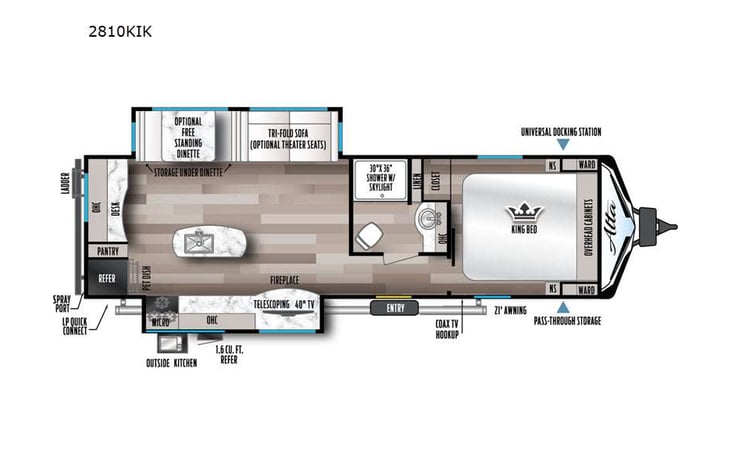 Representative floor plan provided by a trusted RVshare partner.