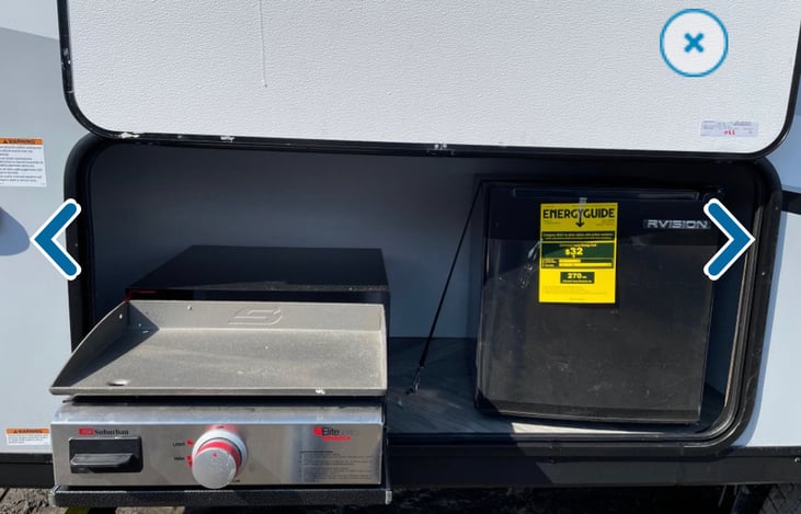 Outdoor fridge and griddle