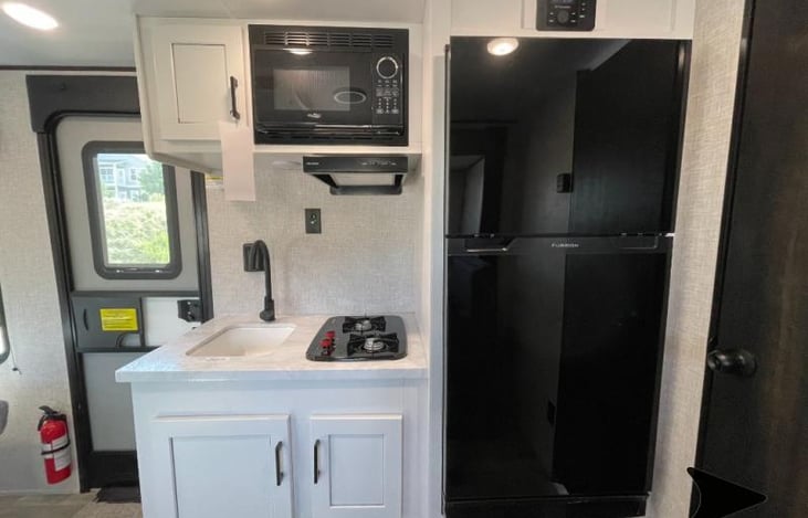 We like the large fridge/freezer.