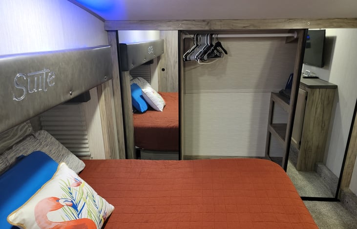 Large closet in bedroom suite