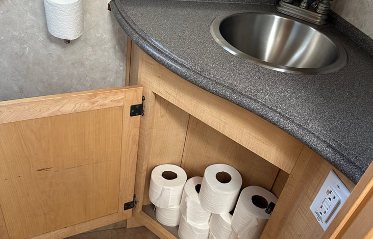 Toilet paper included