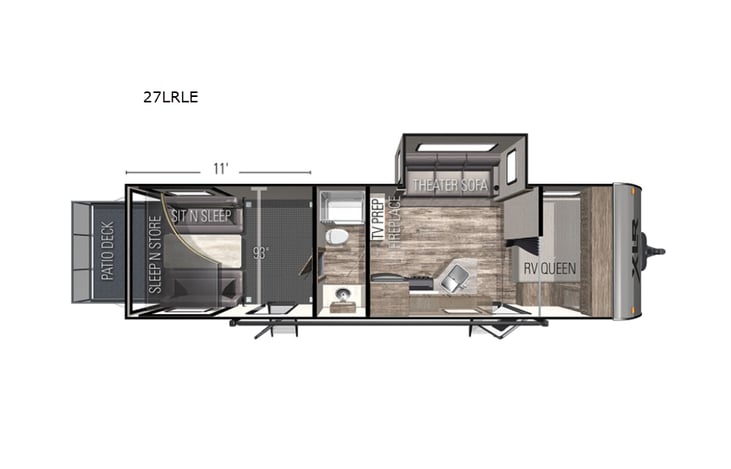 Representative floor plan provided by a trusted RVshare partner.