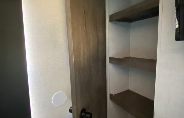 This is a closet in the master bedroom.