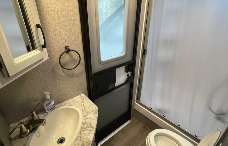 Second door right into the bathroom