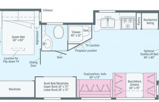 2019 Winnebago Diesel 2 full bathrooms, sleeps 9