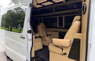 Luxury Mercedes Coach | Massage Chairs & Bathroom