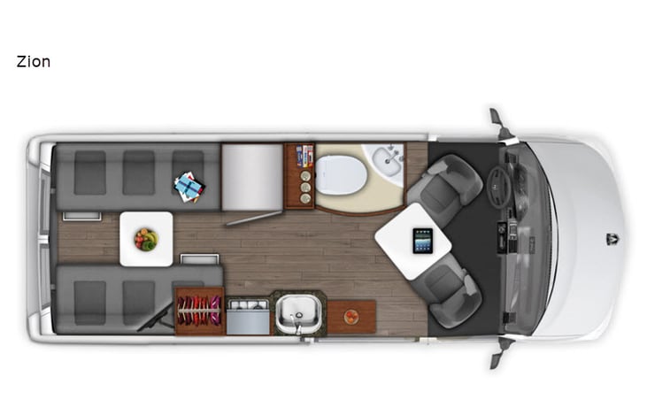 Representative floor plan provided by a trusted RVshare partner.
