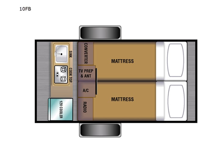 Representative floor plan provided by a trusted RVshare partner.