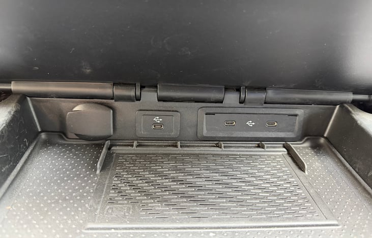 USB-C chargers and wireless charging pad.
