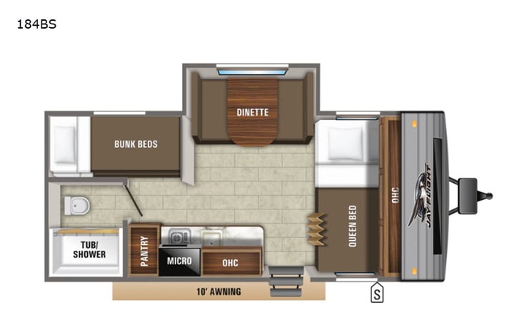 Representative floor plan provided by a trusted RVshare partner.