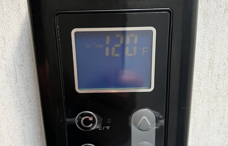 Water heater controls. On-demand HOT water so you never run out.