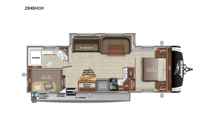 Representative floor plan provided by a trusted RVshare partner.