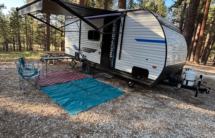 Outside camping set-up
